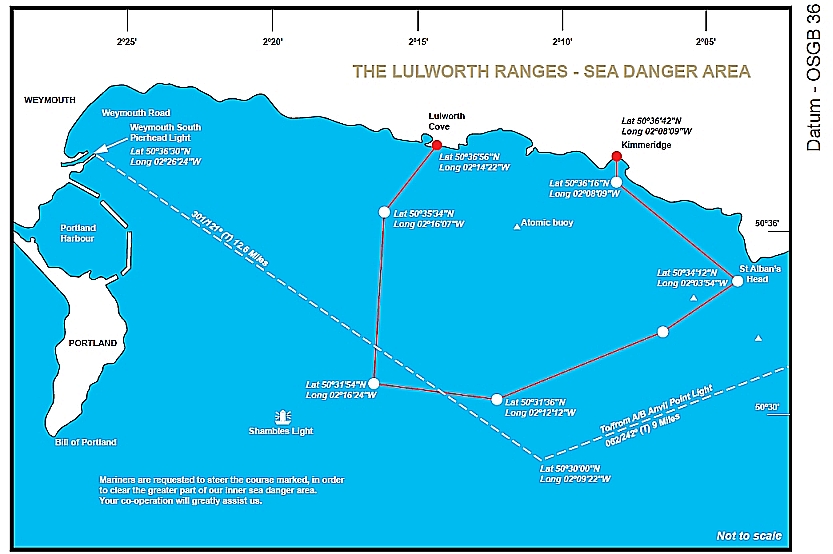 Lulworth Ranges - Sea Danger Area
